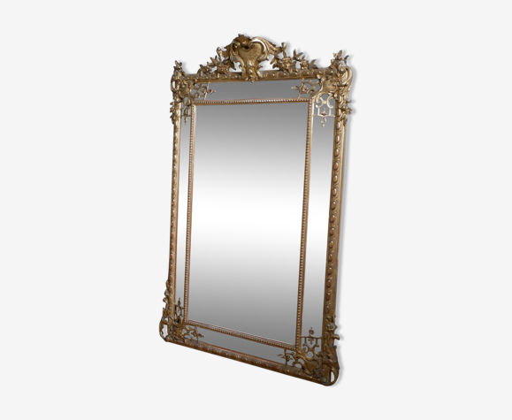 Miroir à parcloses et fronton 180x119cm