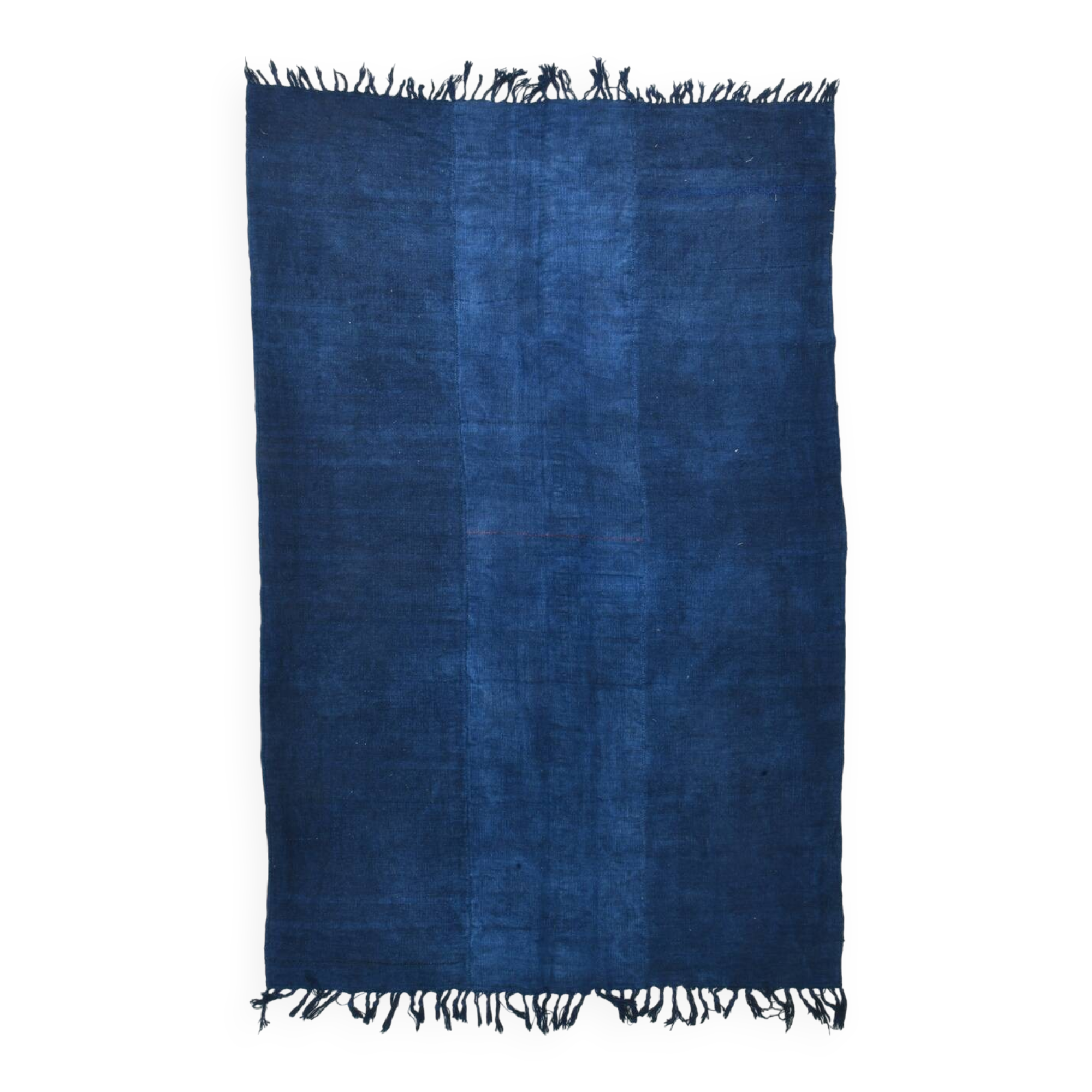 Contemporary Navy Blue Turkish Vintage Kilim Rug, 188x287Cm