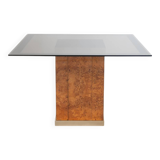 Vintage Dining Table Attributed to Jean Claude Mahey style 1980s
