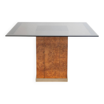 Vintage Dining Table Attributed to Jean Claude Mahey style 1980s