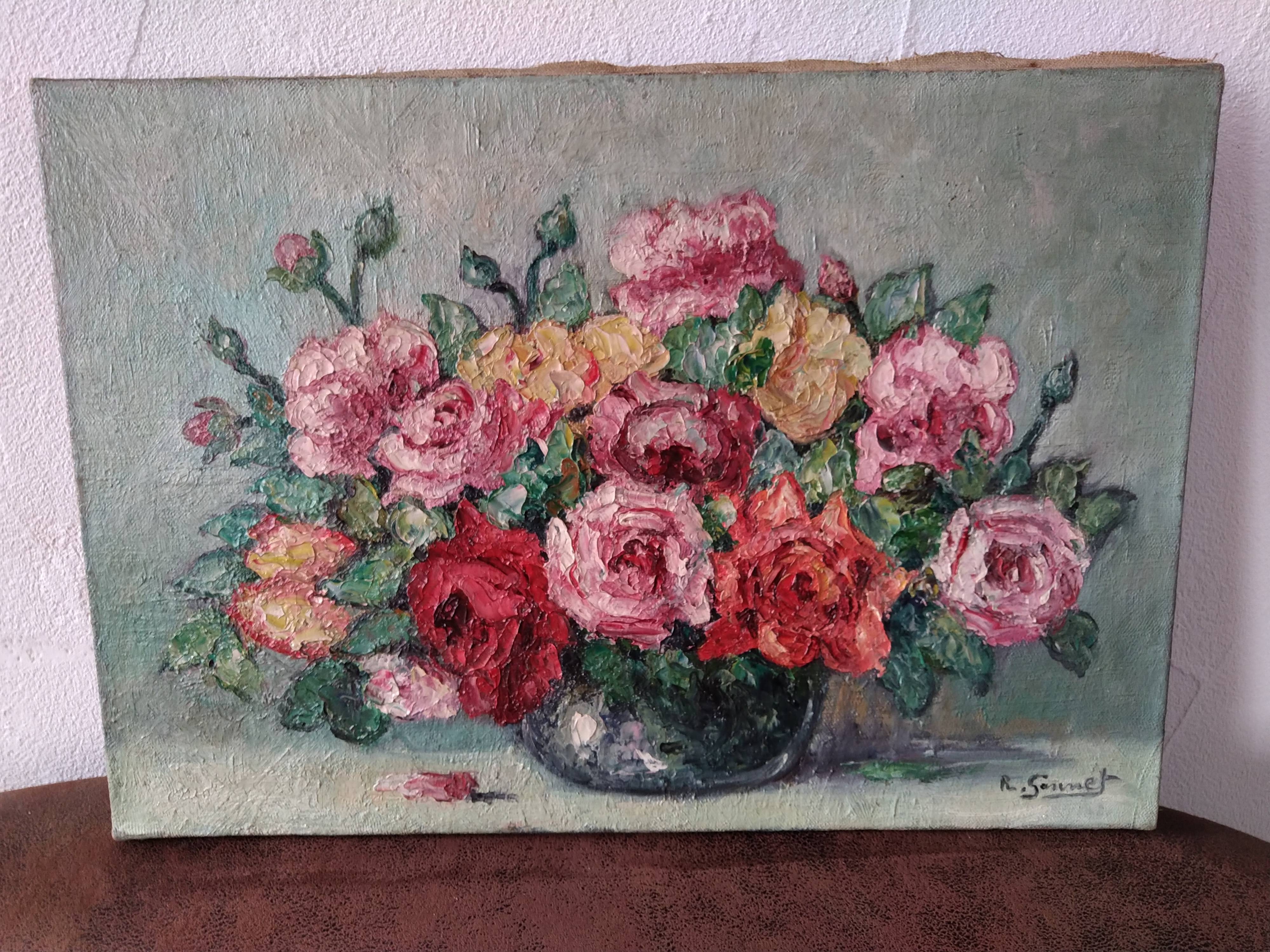 Tableau  bouquet de roses