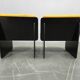 Pair of Italian Space Age Armchairs, Black Lacquer, 1970s