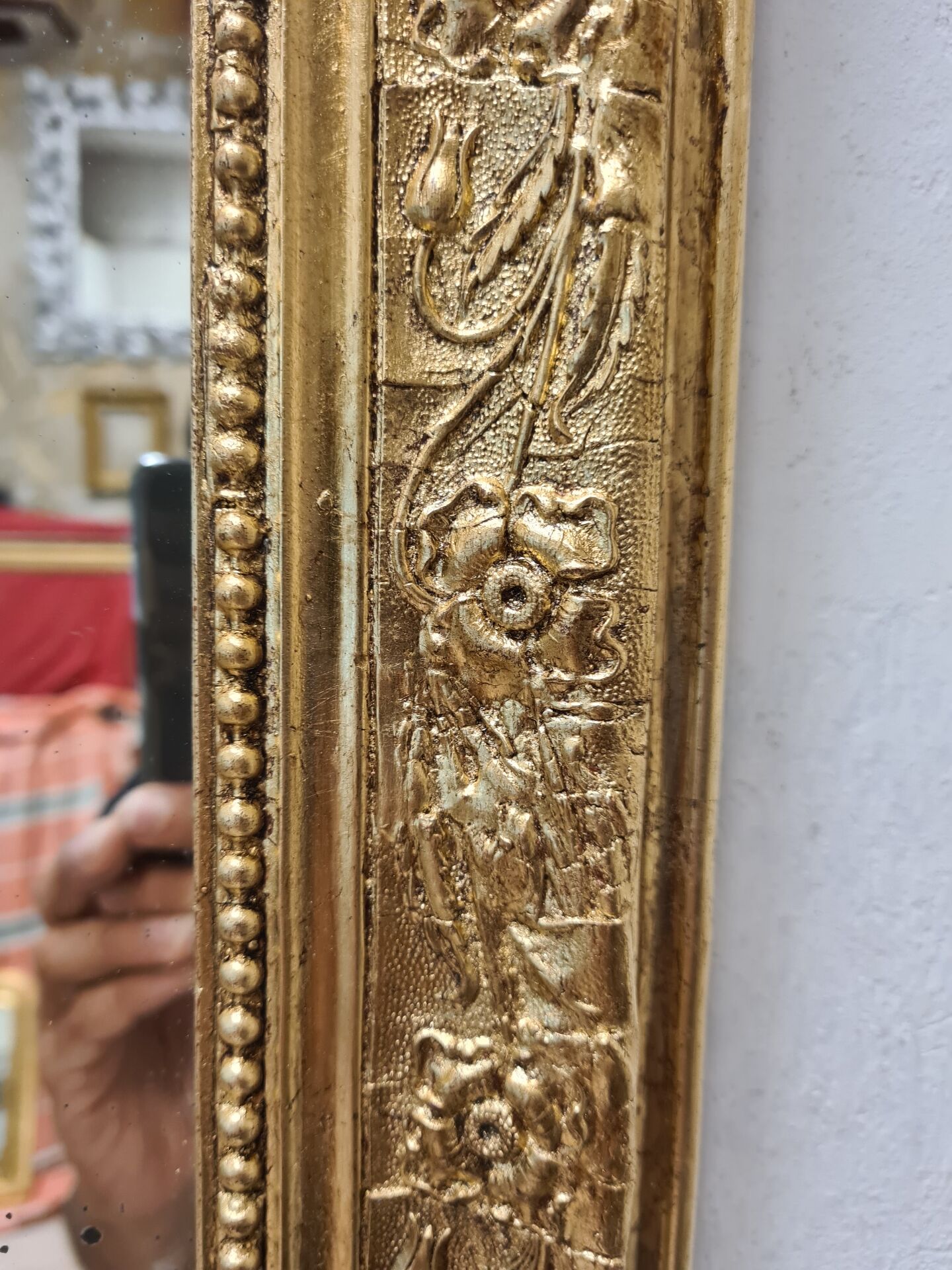 Antique gilded Louis Philippe mirror