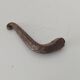19th-century antique door handle in forged steel