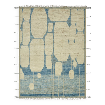Tapis tribal tissé à la main en laine beige unique en son genre, 316 cm x 430 cm