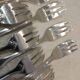11 silver-plated cake forks with PP shell decor