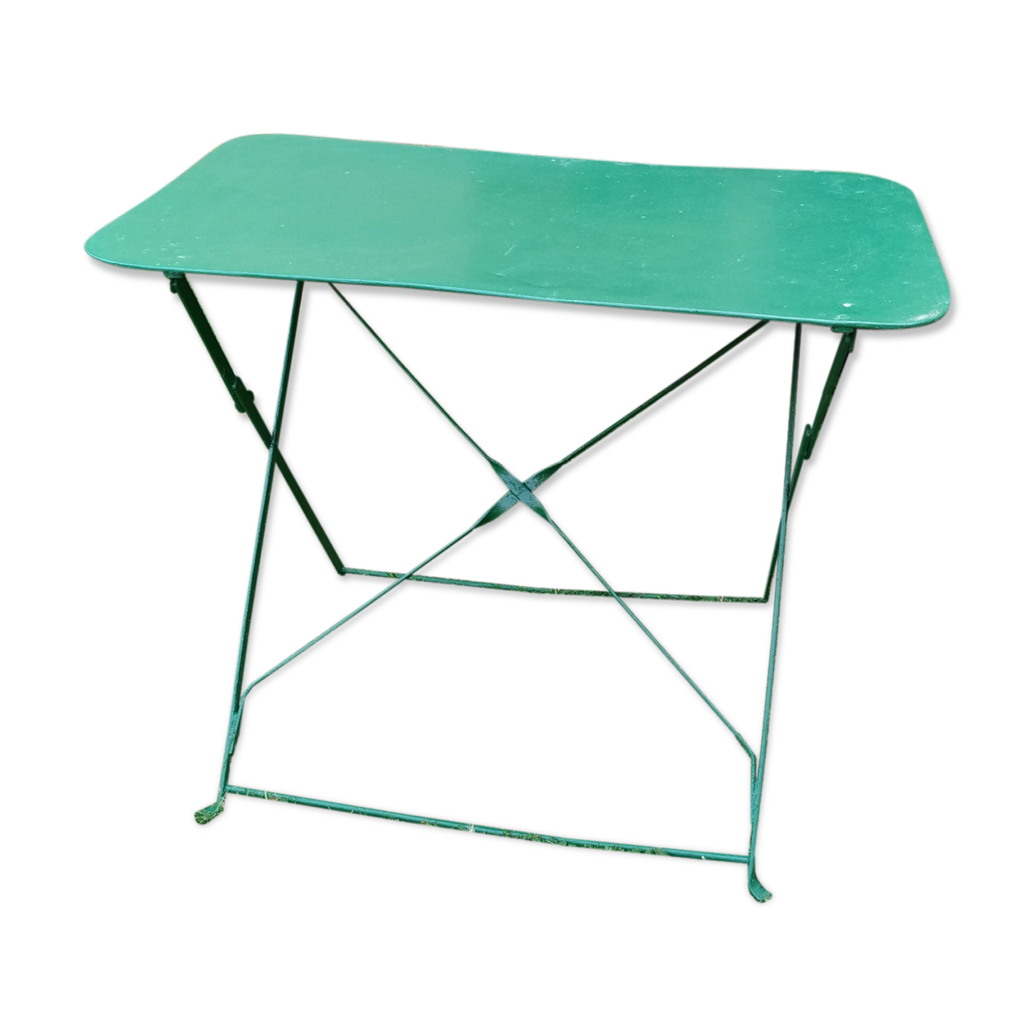 Folding rectangular garden table iron