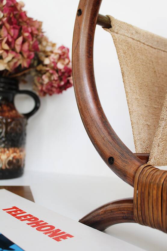 Bamboo fabric magazine rack