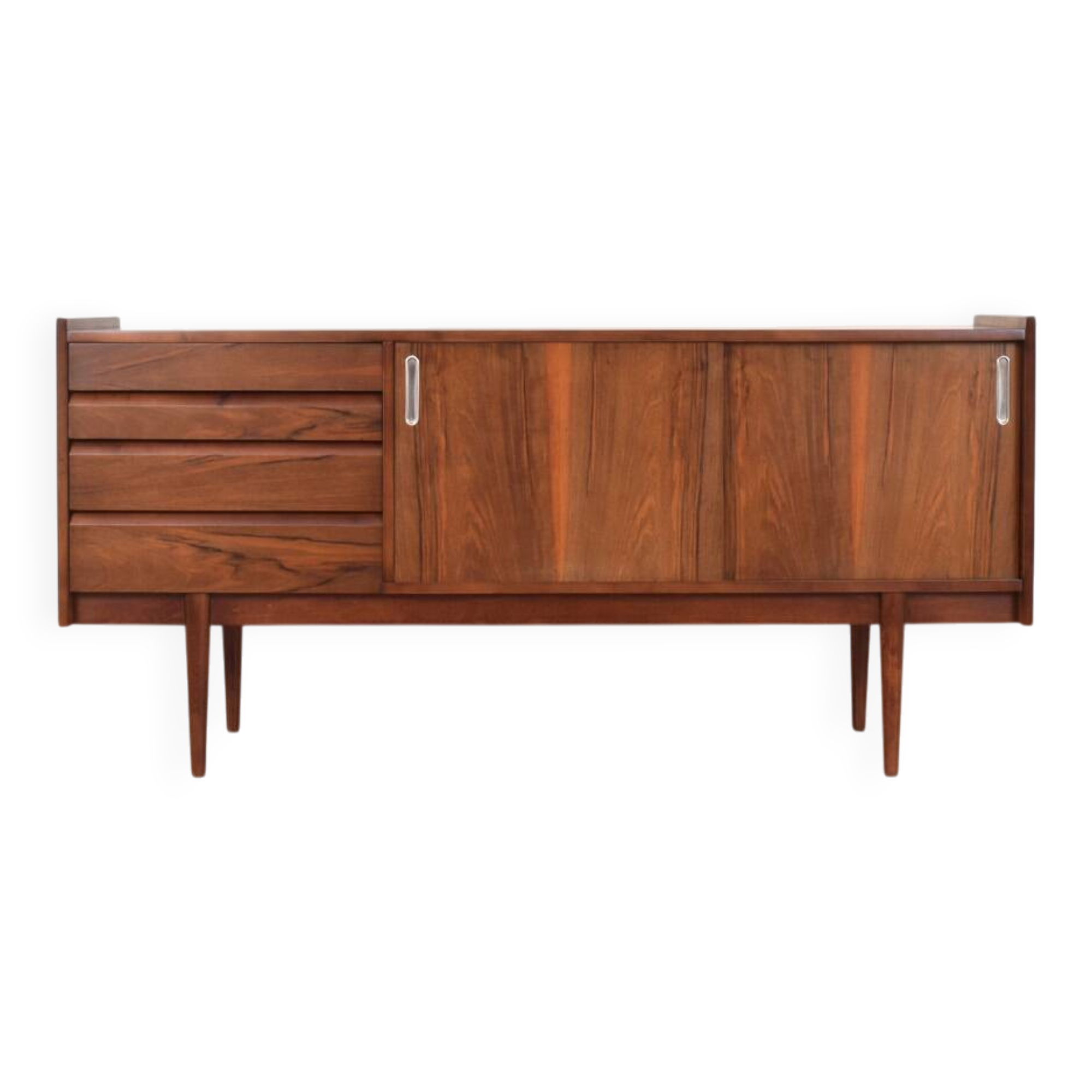 Mid-Century Polish Walnut Sideboard from Bytomskie Fabryki Mebli, 1960s.