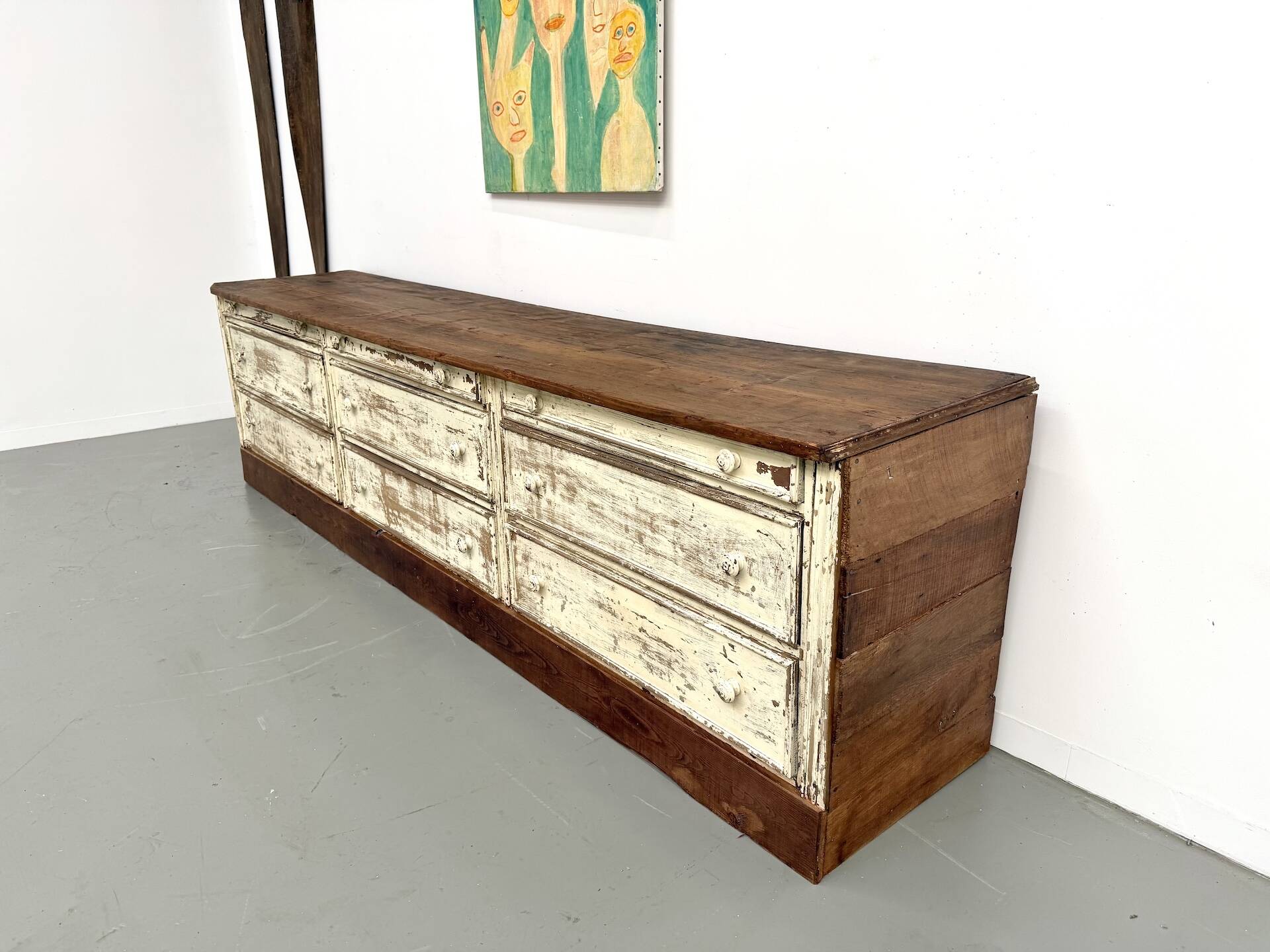 Large antique haberdashery cabinet, circa 1900