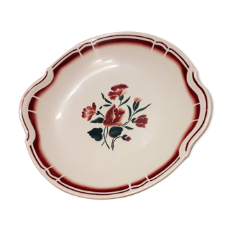 Service dish, floral decoration
