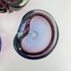 Set of 3 Murano Sommerso pink glass bowls, 1970s