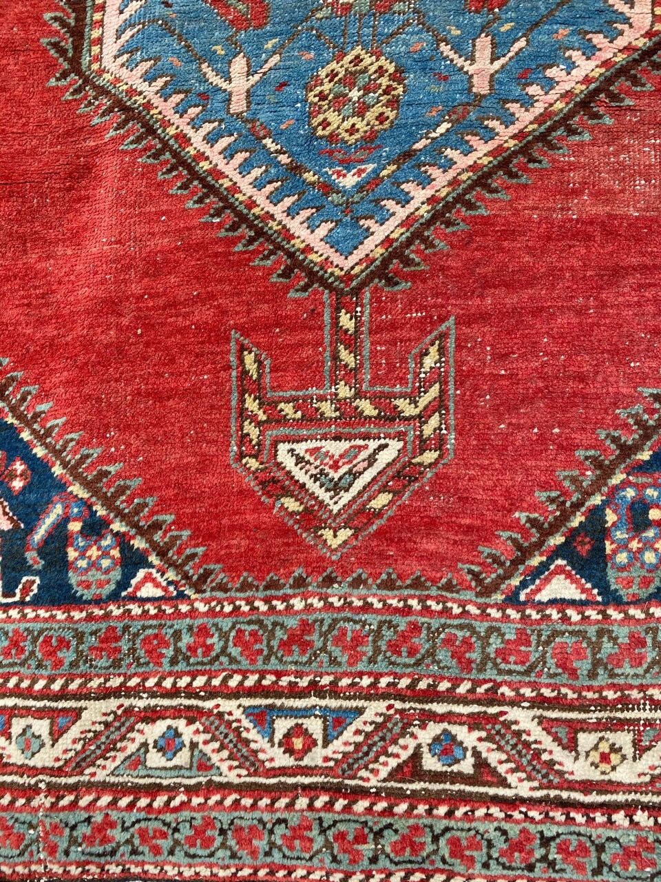 Old Persian north-west carpet for handmade corridor 107x325 cm