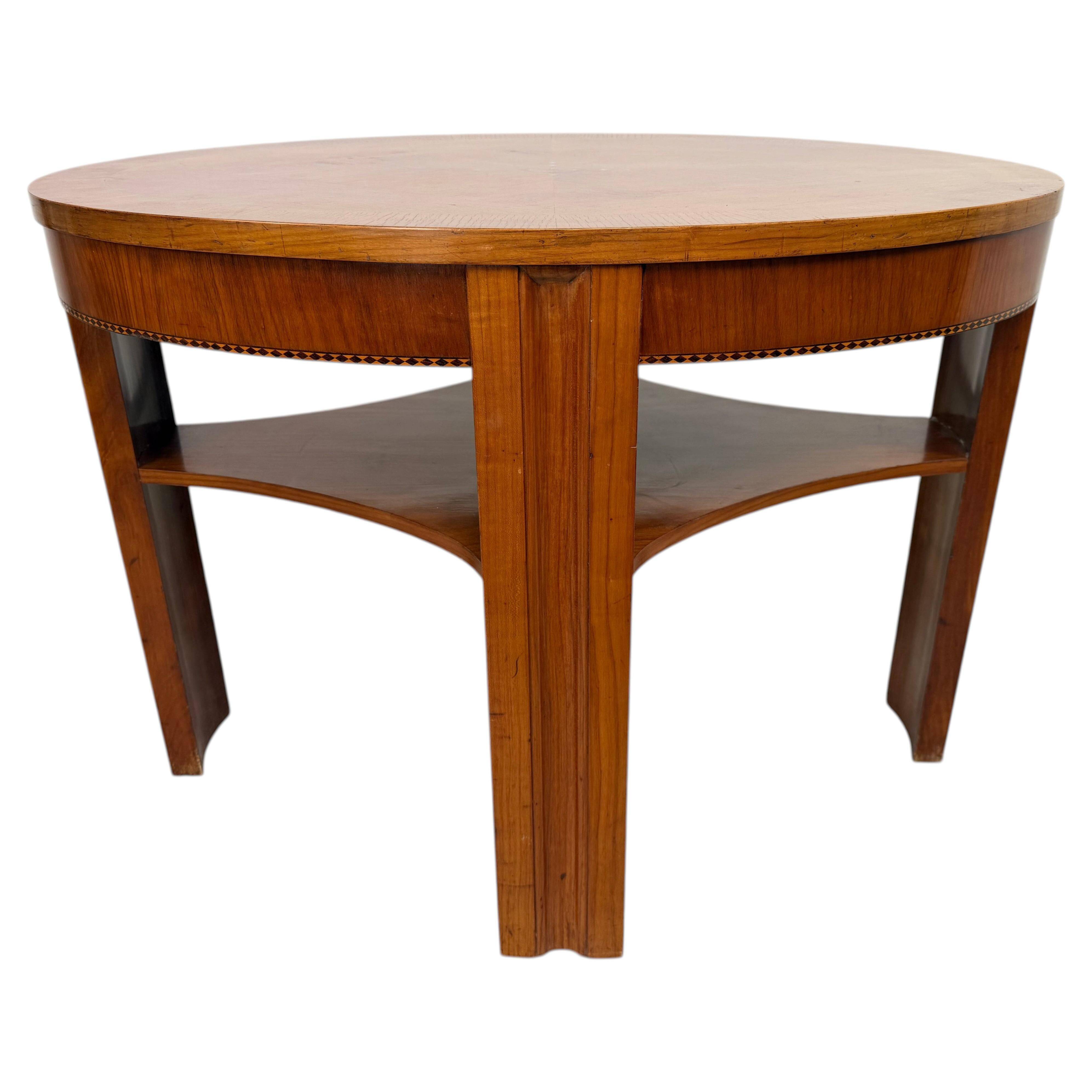 Oval side table in the style of Kolo Moser