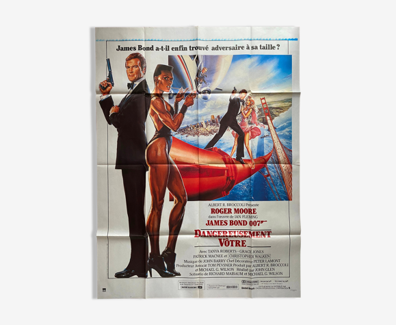 Original movie poster "Dangerously your" James Bond 120x160cm 1985