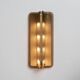 Pair of Big Curved Amber Murano Glass and Brass Wall Sconces