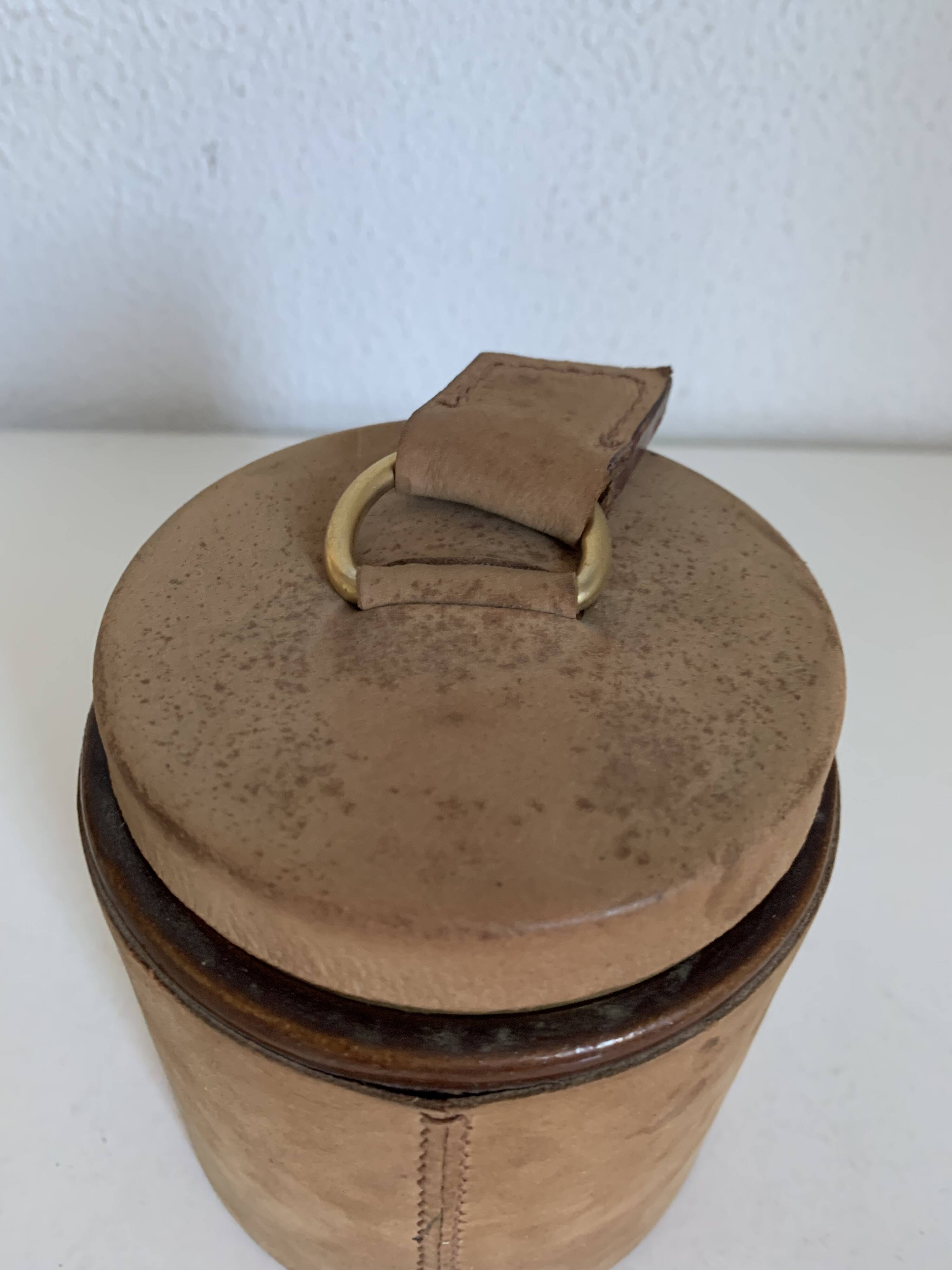 Vintage 1960s Longchamp suede and horse cigarette case - 11 x 10 cm