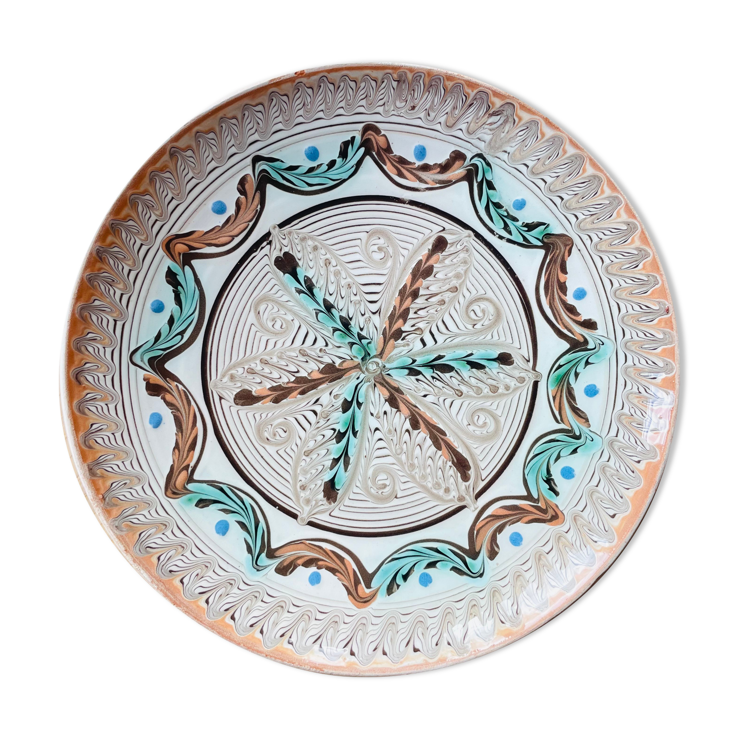 Romanian handicraft ceramic dish