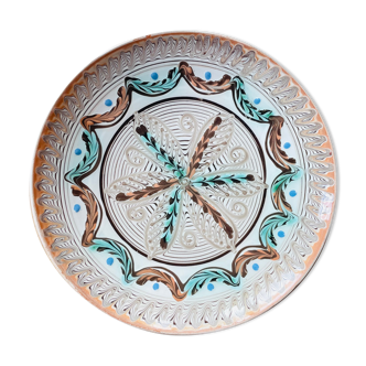 Romanian handicraft ceramic dish