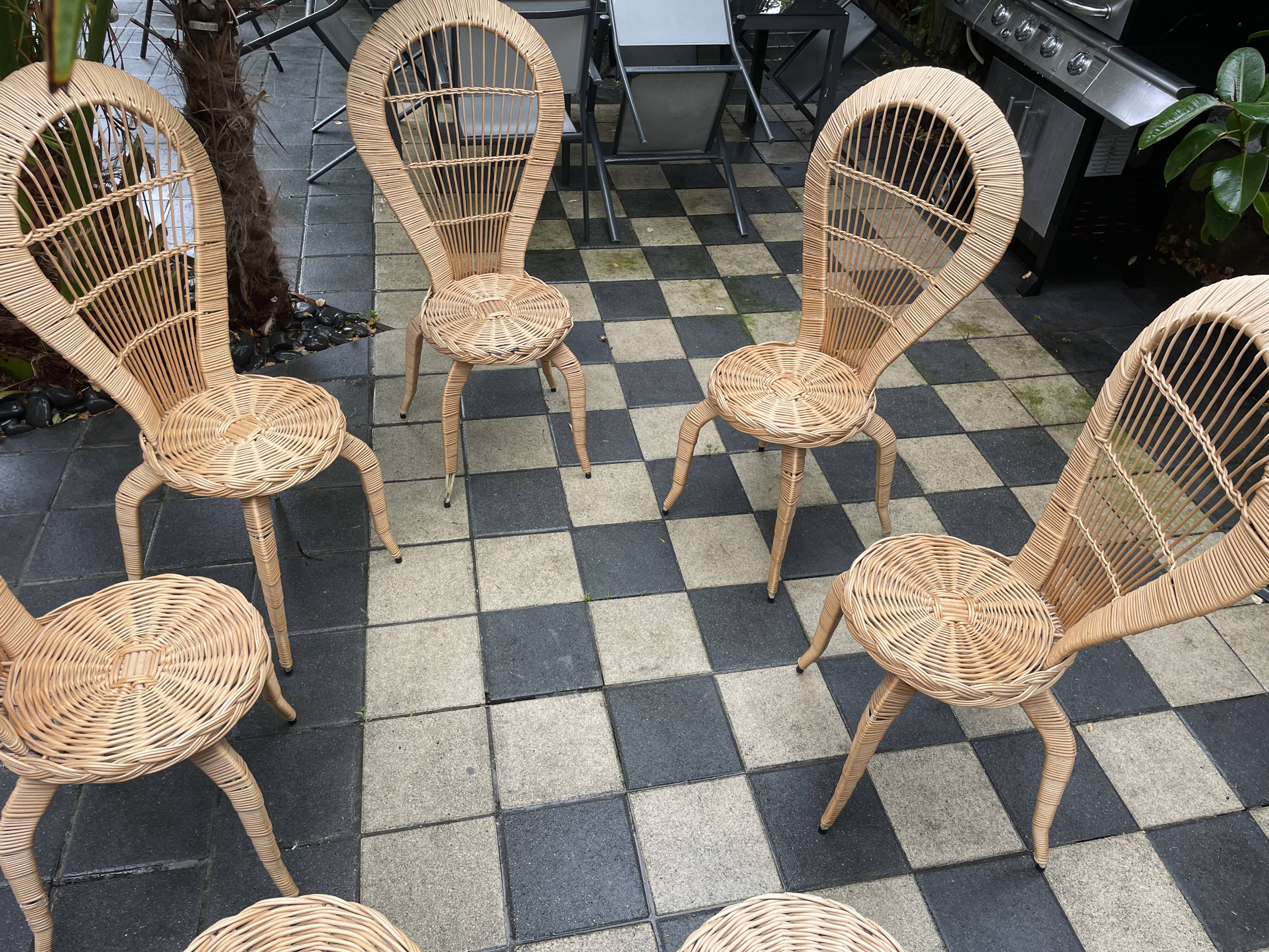 Vintage rattan garden furniture