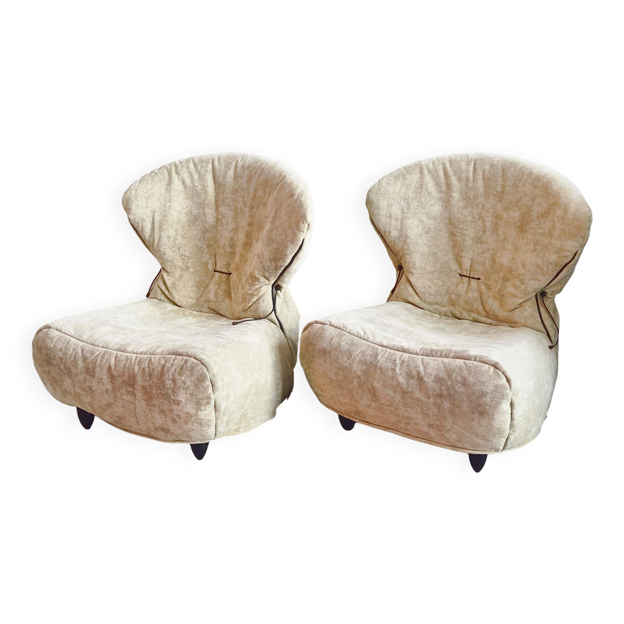 Pair of vintage armchairs by Annie Hieronimus for Cinna 1990