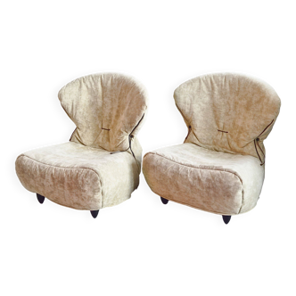 Pair of vintage armchairs by Annie Hieronimus for Cinna 1990