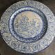 Antique glazed ceramic wall plate with battle scene decoration 41.5 cm
