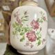Cracked earthenware vase – Floral rose decoration – Transferware style