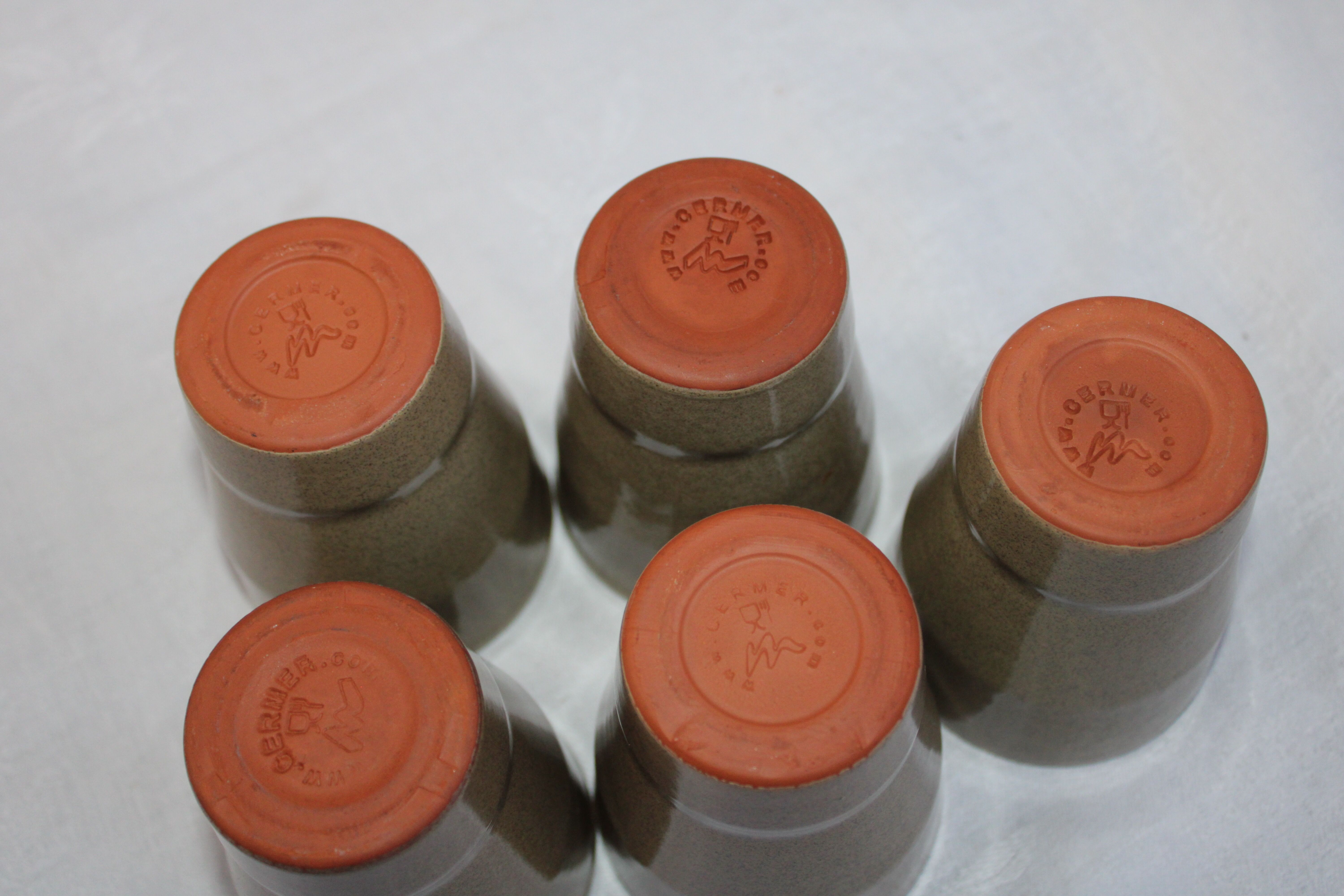 Set of 5 Cermer sandstone glasses