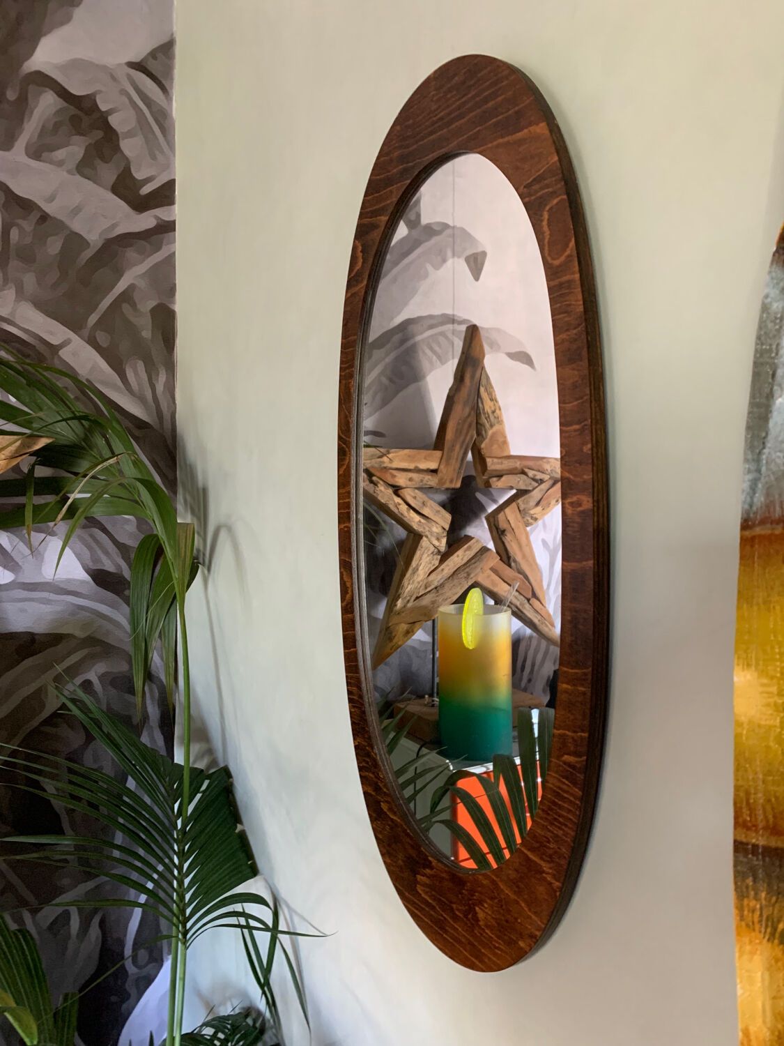 60s mirror in Italian wood