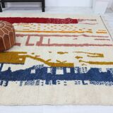 Handmade wool Berber rug 314 x 190 cm
