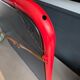 Vintage square mirror in red lacquered metal 60x60.