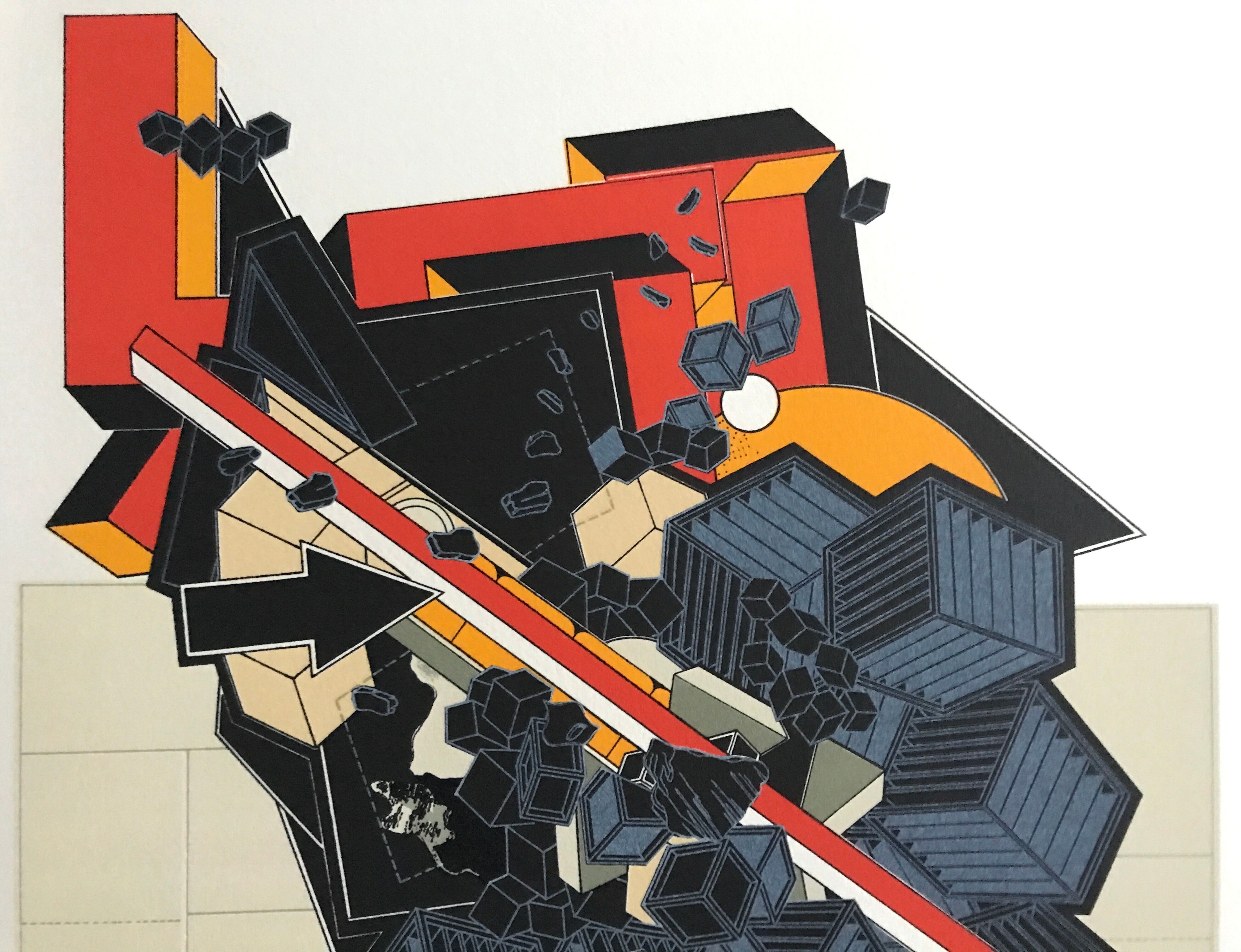 Lithographie d'Alain Le Yaouanc, la terre, 1978