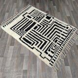 Handmade wool rug Morocco 3 x 2 m