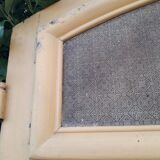 Porte d'entrée cintrée double en chêne, grilles et verre, XIXème