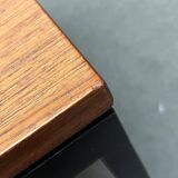 Mid-century minimalist teak side table by Florence Knoll for Knoll International, 1950s.