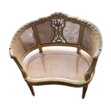 Banquette deux places Louis XVI