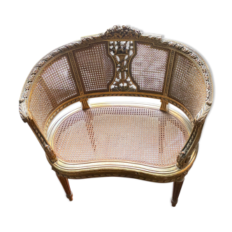 Banquette deux places Louis XVI