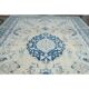 1970s Vintage Persian Handmade Wool Cotton Beige Area Rug 294x398