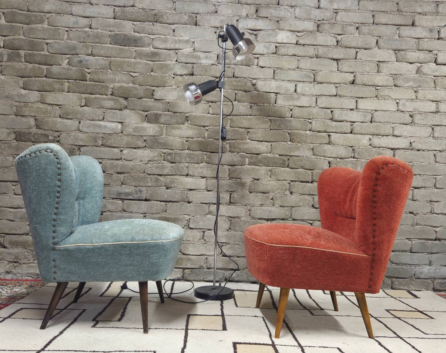 Pair of cocktail armchairs 1960