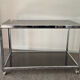 Vintage coffee table 70s chrome and smoked glass
