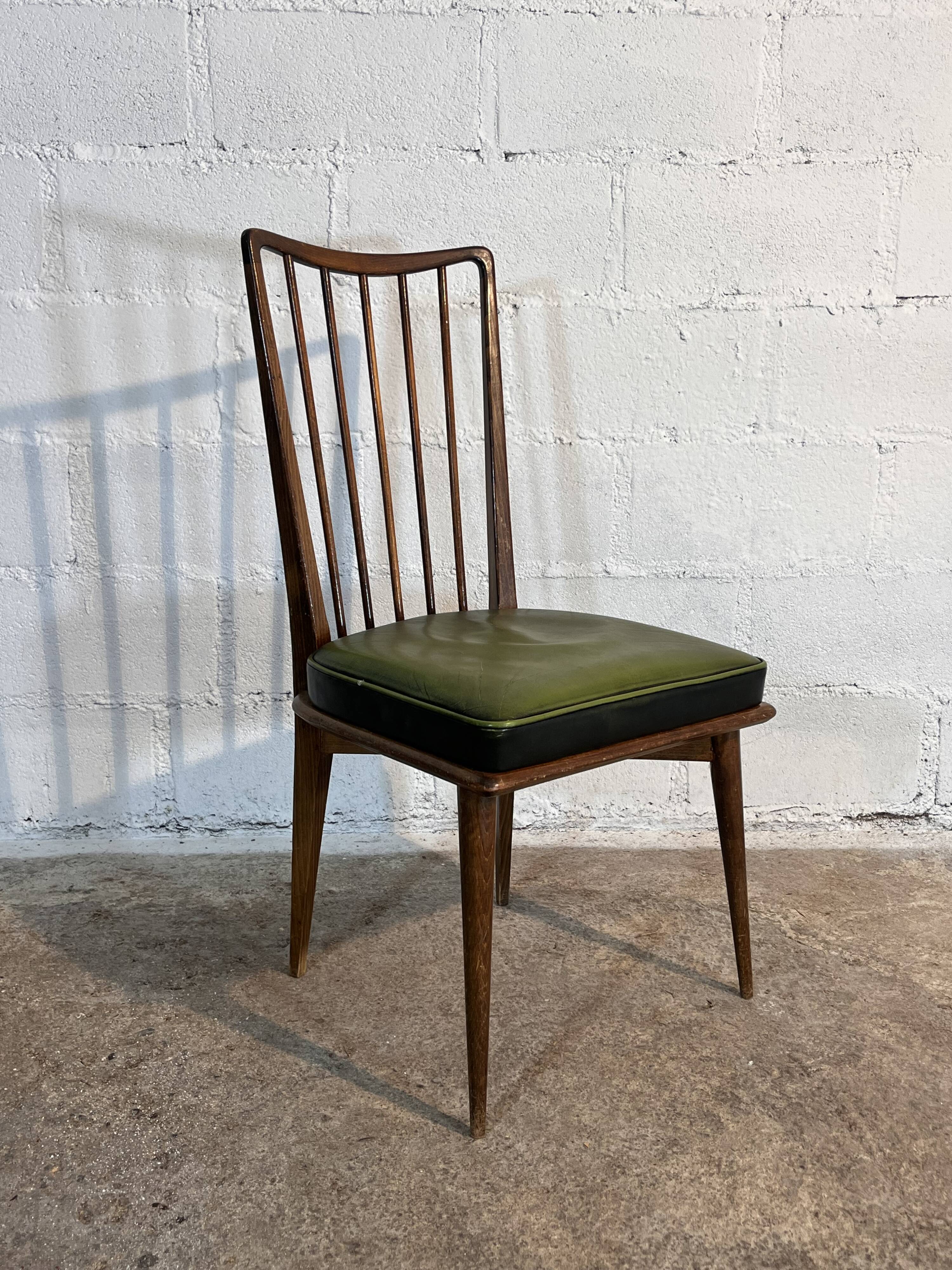 Chaises de salle à manger, Charles Ramos 1950s