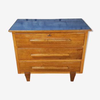 Vintage wood and formica chest of drawers