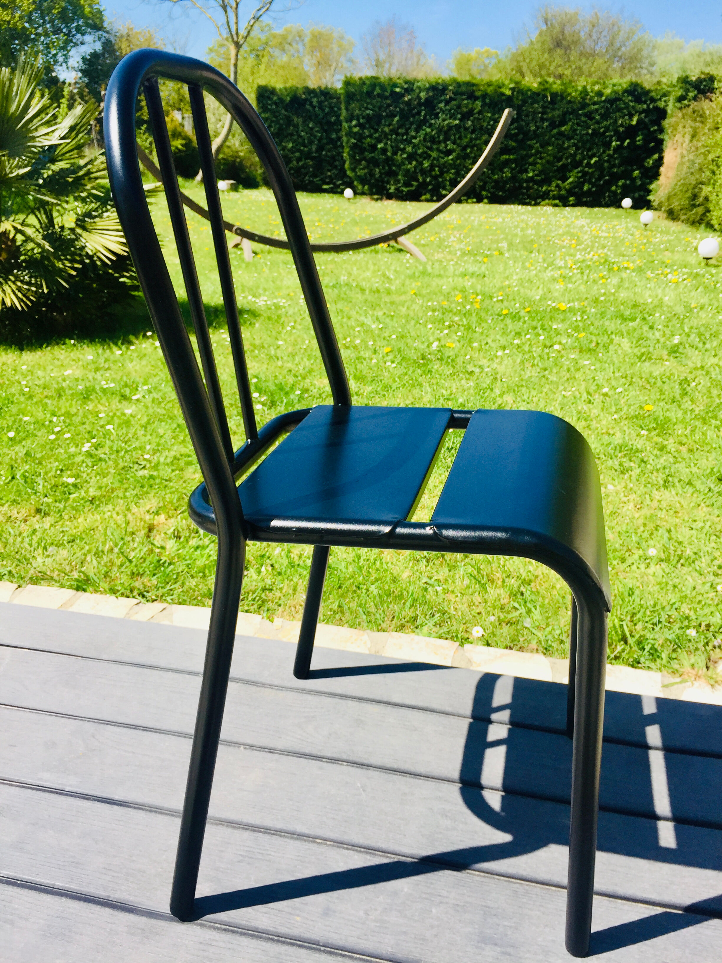 Industrial metal chair