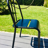 Industrial metal chair
