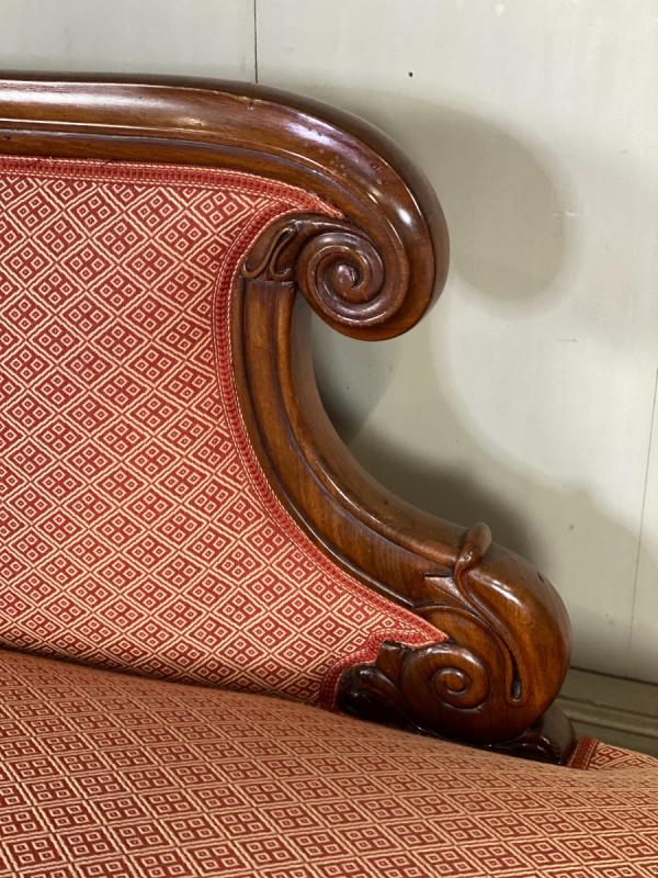 Pair of meridian in mahogany sculpted and plated mid-19th century