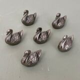 Set of 6 vintage placeholders in the shape of swans