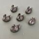 Set of 6 vintage placeholders in the shape of swans