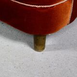 Art deco cabinetmaker banana sofa, 1940s