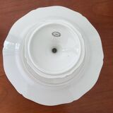Dish on porcelain pedestal E. BOURGEOIS